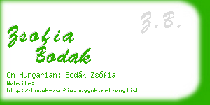 zsofia bodak business card